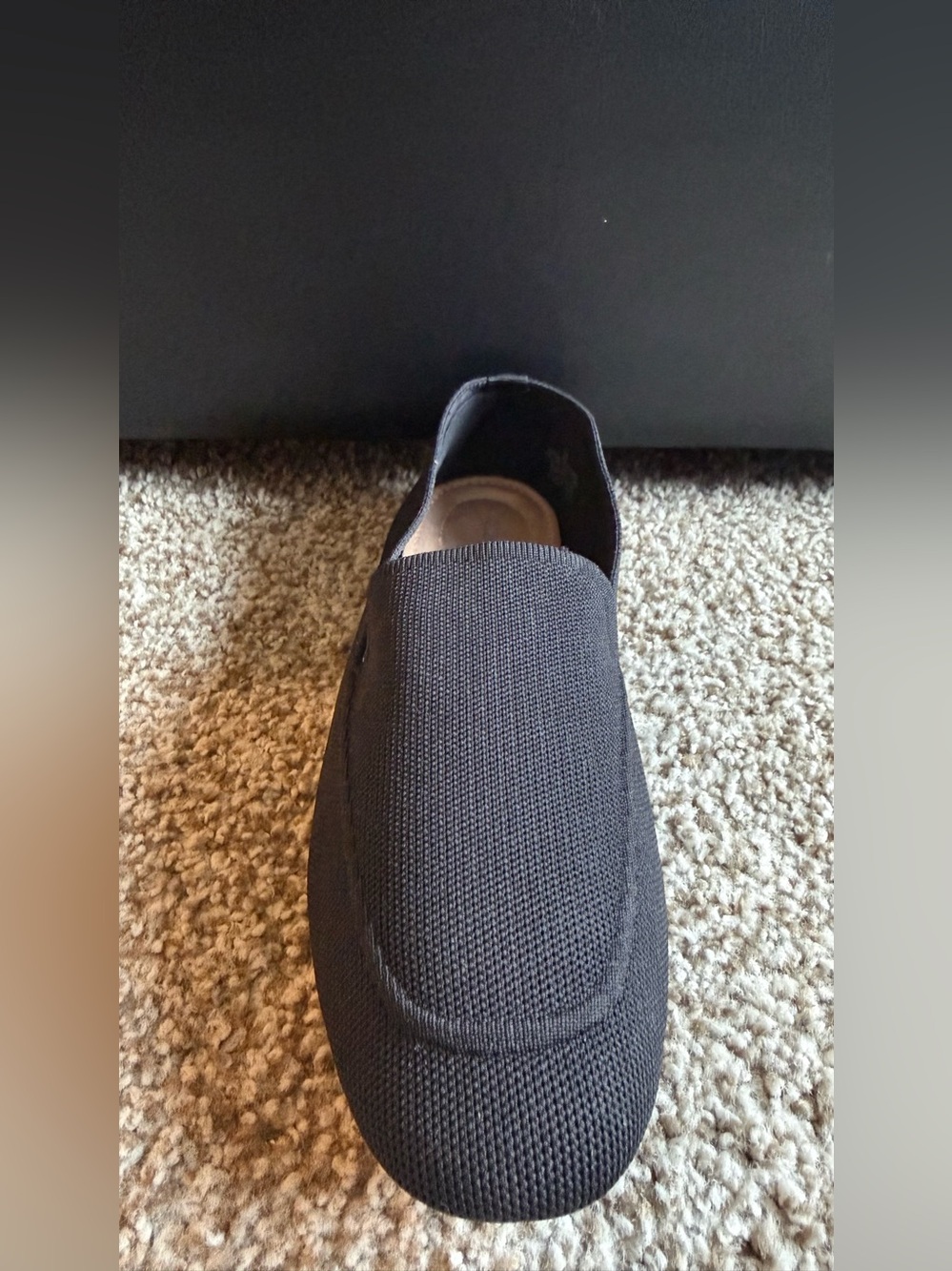 Women Slip-On Knit Casual Shoe - Black